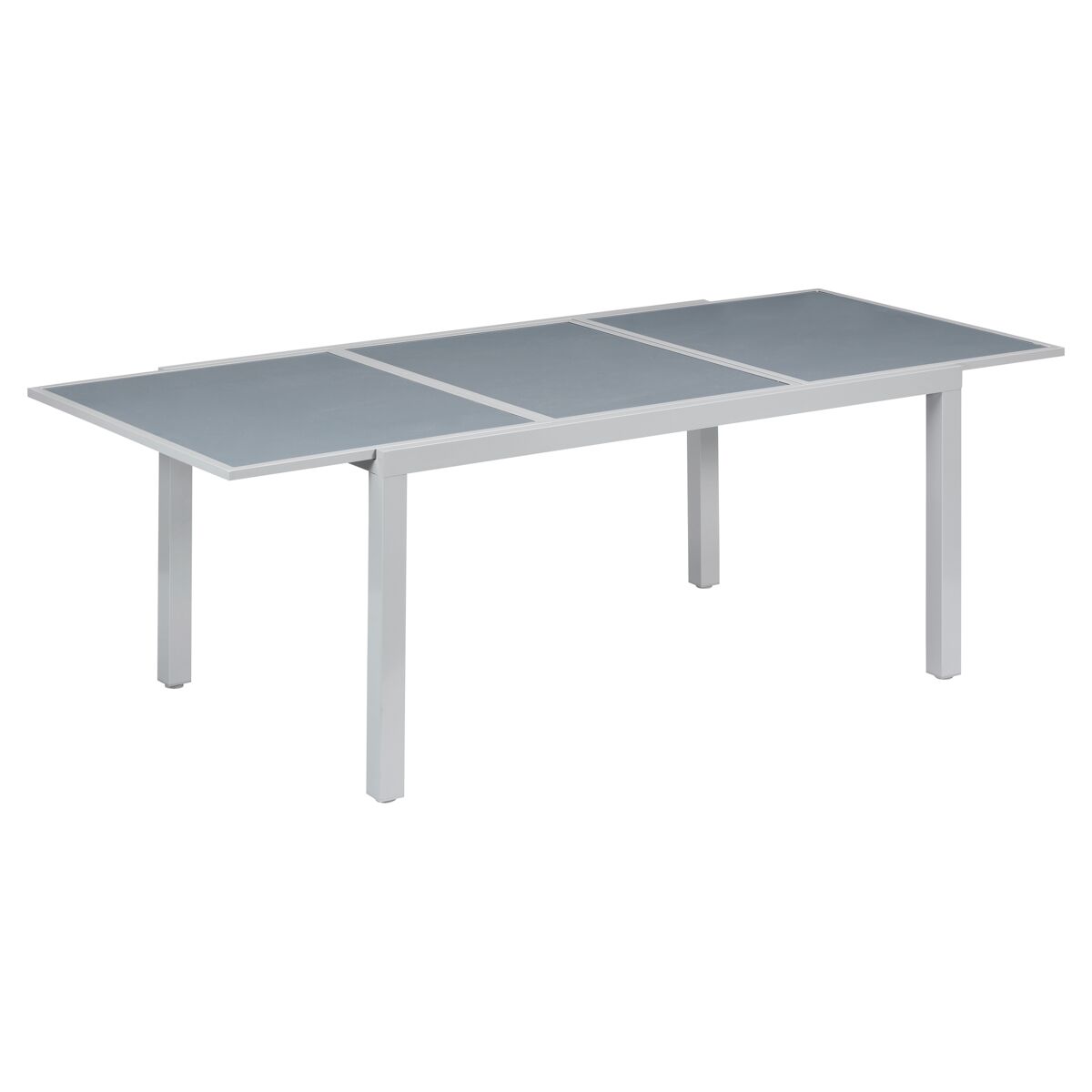 toom Gartentisch 'Meike' ausziehbar Aluminium/Sicherheitsglas 100 x 74 x 159/230 cm