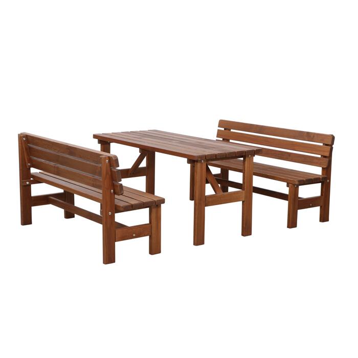 Gartenbank 'Tessin' 3Sitzer braun 150 x 80 x 41 cm