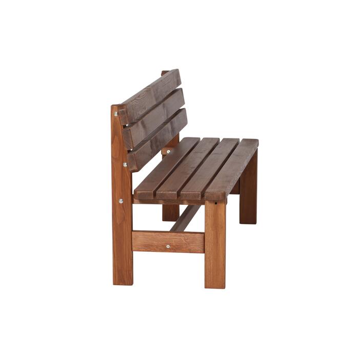 Gartenbank 'Tessin' 3Sitzer braun 150 x 80 x 41 cm