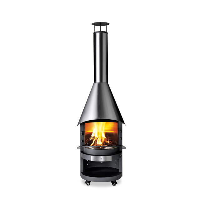 Bild von Grillkamin 'Fuego' mit Edelstahlhaube Ø 70 cm