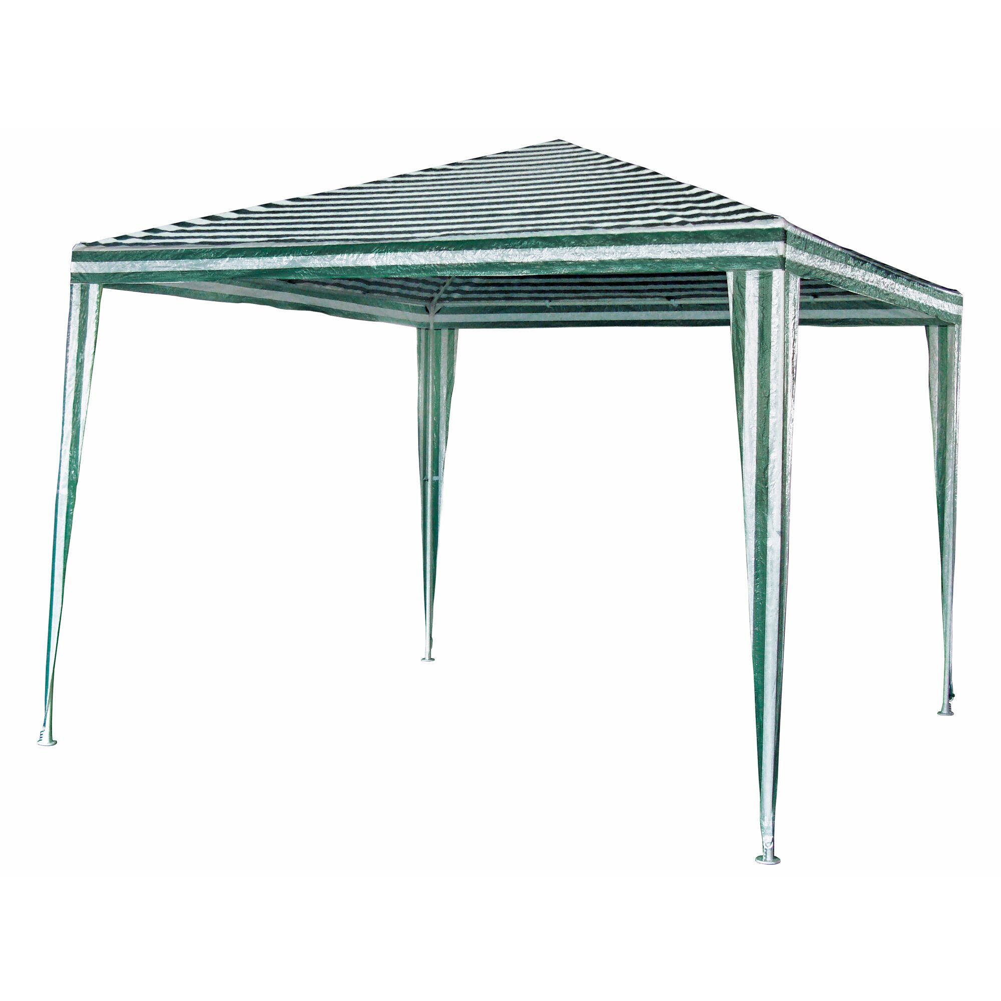 Grüner, gestreifter Pavillon