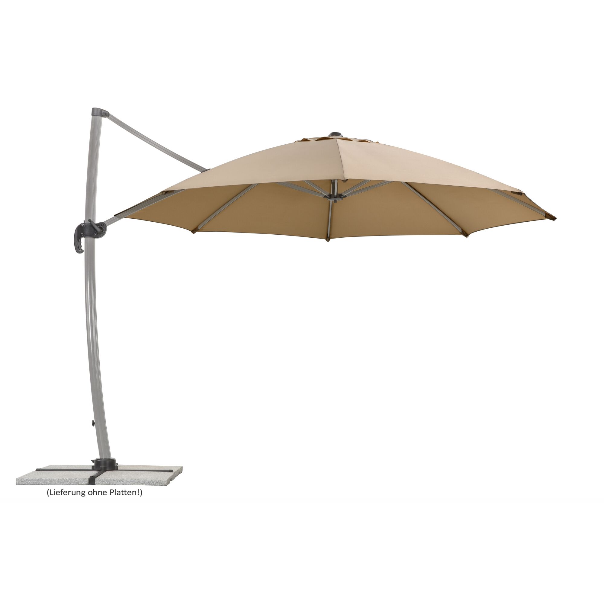 Beigefarbener Ampelschirm