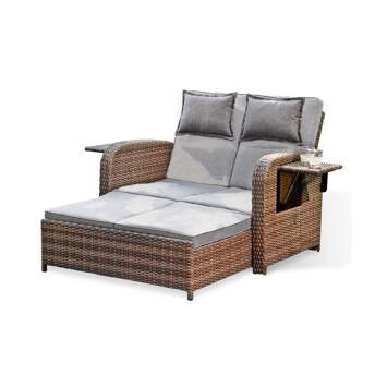 Multifunktions-Sofa braun/grau 117 x 90 x 90 cm