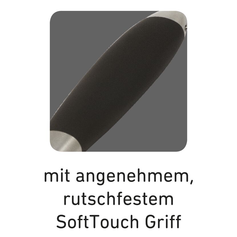 Nahaufnahme eines Grillpinsels mit Soft-Touch-Griff