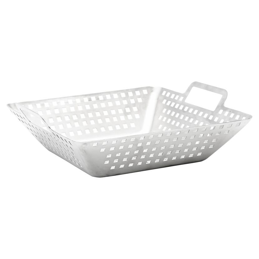 Grillkorb Edelstahl 28 x 6,9 x 28 cm