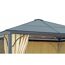 Pavillon Hardtop mit beigem Vorhang