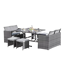 Gartenmöbelset 'Cube' für 8 Personen Stahl