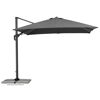 Grauer Ampelschirm Rhodos Twist 300 x 300 cm