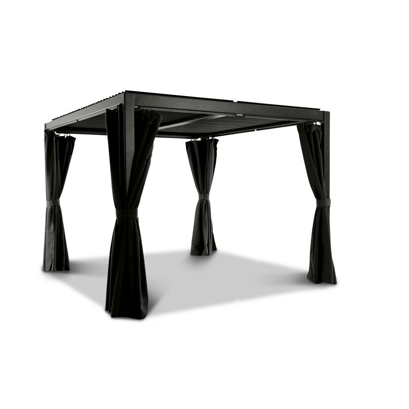 Seitenwände für Pavillon 'Mina' schwarz 4er-Set