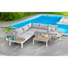 Loungemöbelset 'Adriana' Aluminium hellgrau 4-teilig