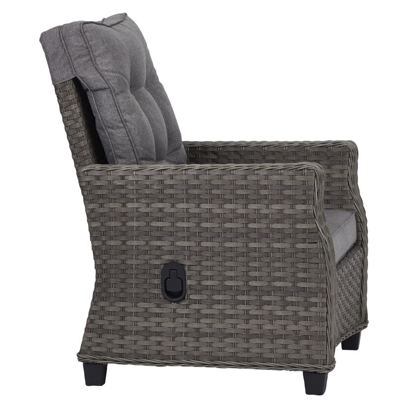 Grauer Gartensessel Delia aus Polyrattan
