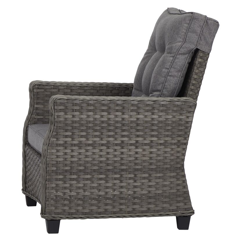 Grauer Gartensessel Delia aus Polyrattan
