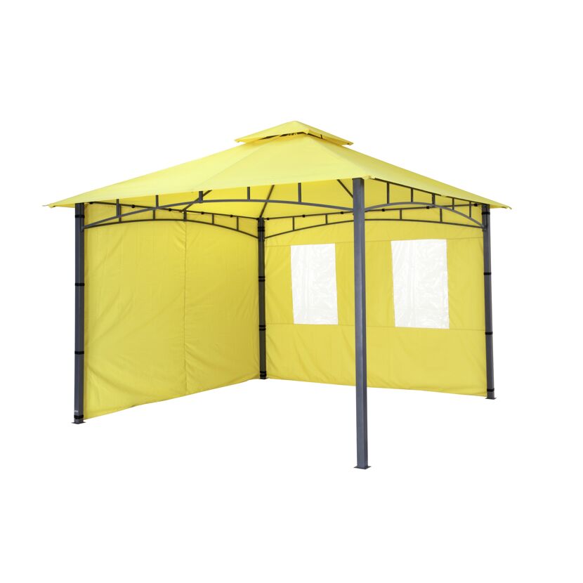 Gelber Gartenpavillon mit Seitenteilen