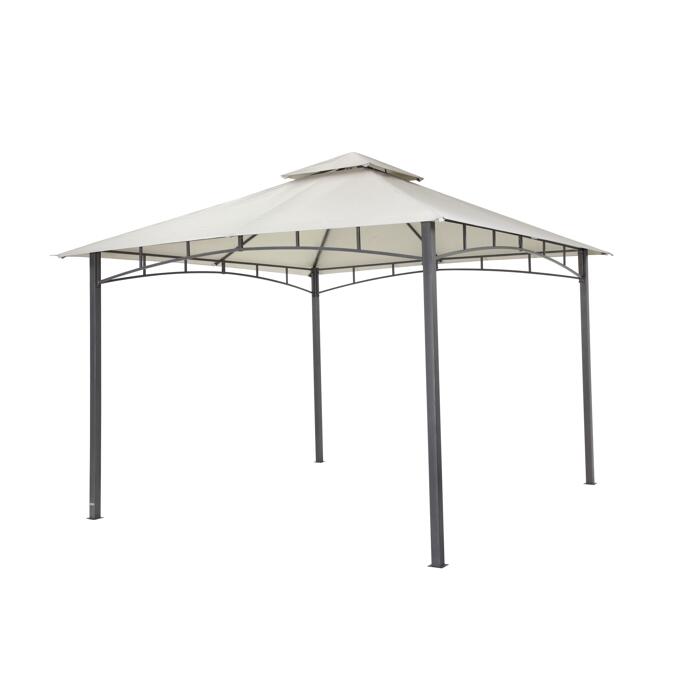 Pavillon 'Waya' hellgrau 330 x 290 x 330 cm