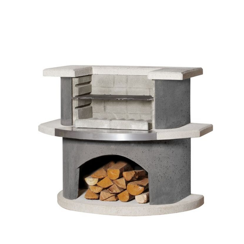 Grillkamin Stockholm mit Brennholz