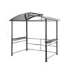 Grillpavillon Stahl braun 240 x 230 x 150 cm