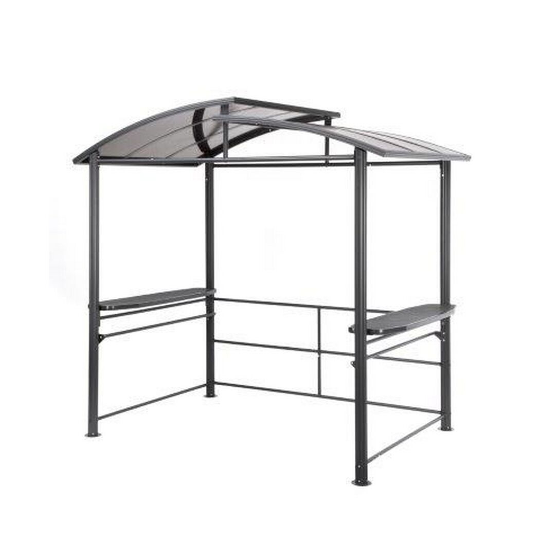 Grillpavillon Stahl braun 240 x 230 x 150 cm