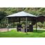 Solarpavillon 'Lina' grau-schwarz 300 x 300 x 255 cm