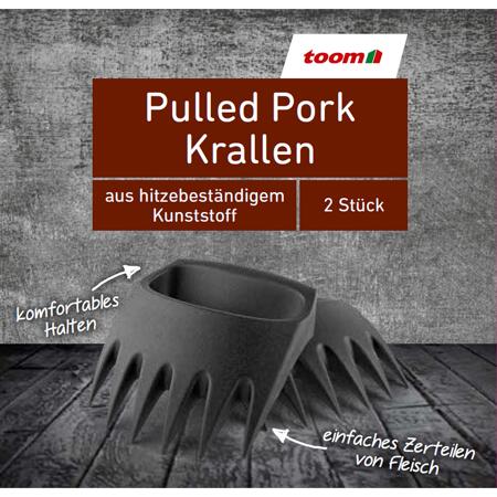 6. Bild von Pulled Pork-Krallen schwarz 13 x 11 cm
