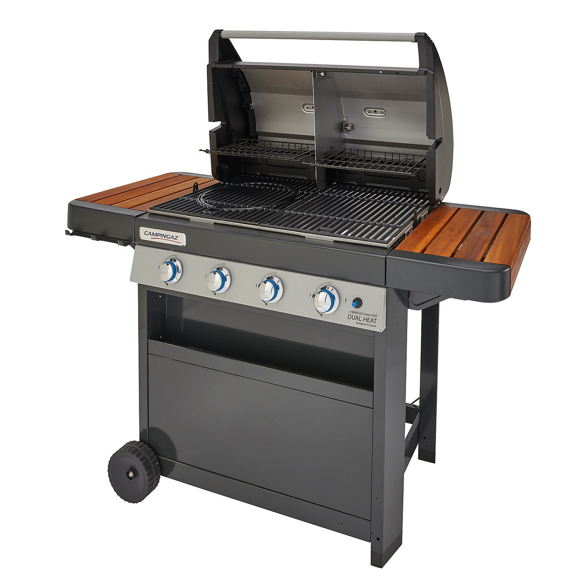Gasgrill '4 Series Dual Heat Classic WLD' schwarz/holz + product picture