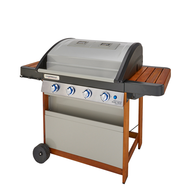 Bild von Gasgrill '4 Series Dual Heat Woody LX' silbern 141 x 110,6 x 64,2 cm
