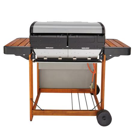 6. Bild von Gasgrill '4 Series Dual Heat Woody LX' silbern 141 x 110,6 x 64,2 cm
