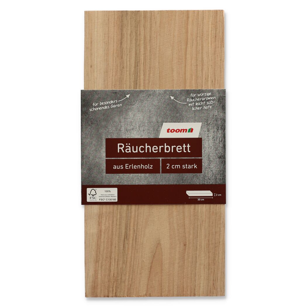 Räucherbrett aus Erlenholz, 2 cm stark
