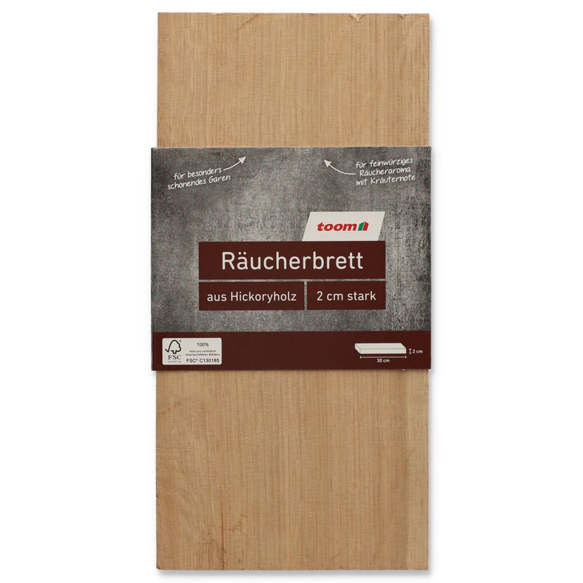 Räucherbrett aus Hickoryholz, 2 cm stark
