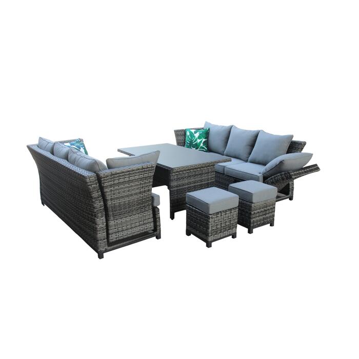 Lounge-Set 'Thea' anthrazit 6-teilig Lounge-Set 'Thea' anthrazit 6-teilig