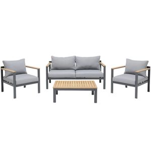 Gartenmöbel-Set 'Jule' grau 4-teilig