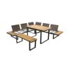 5-tlg. Eckloungeset Rosalie mit Tisch und Bänken