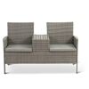 Gartenbank mit Tisch, grau