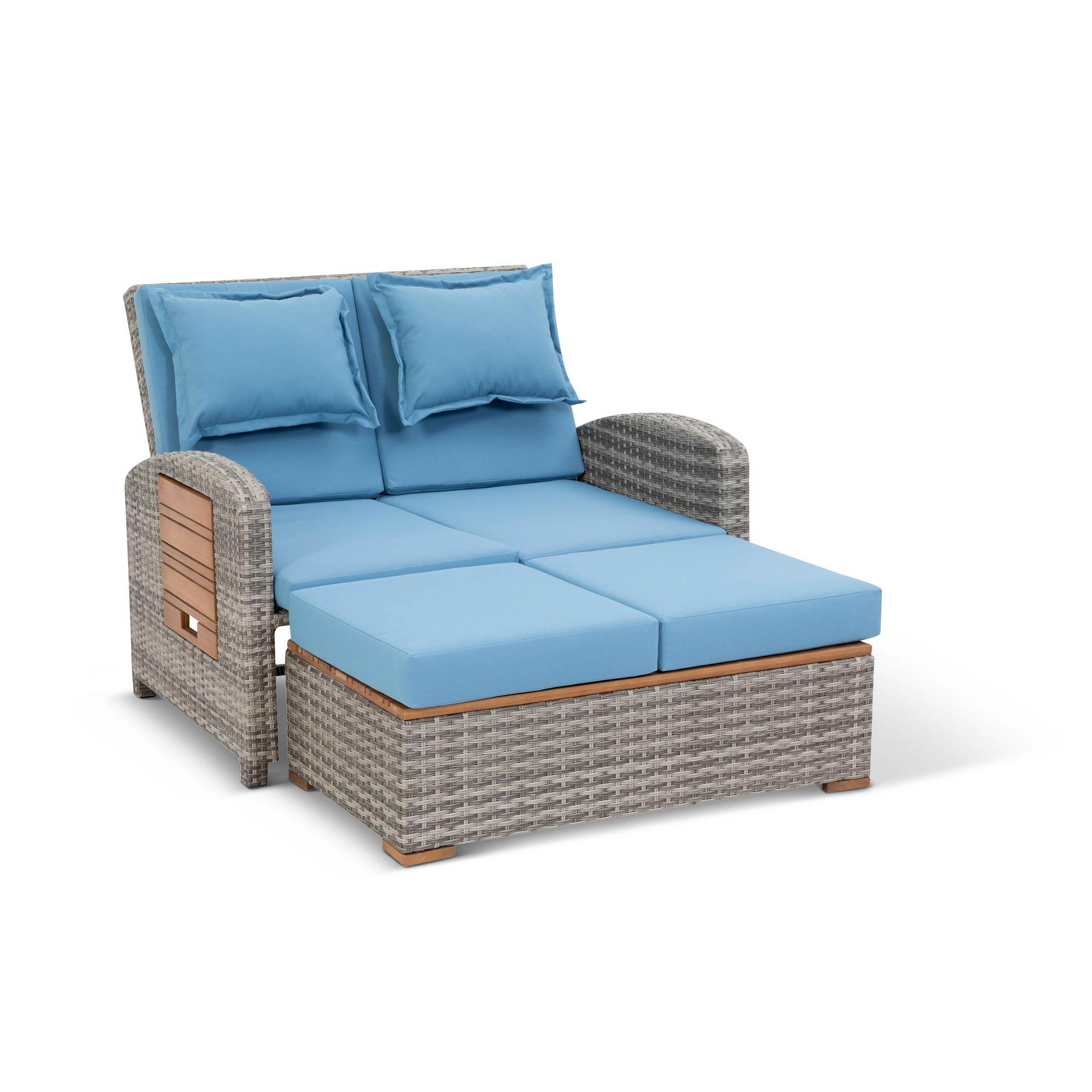 Multifunktions-Sofa 'Gesine' blau 117 x 93 cm + product picture