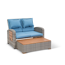 Verkleinertes Bild von Multifunktions-Sofa 'Gesine' blau 117 x 93 cm