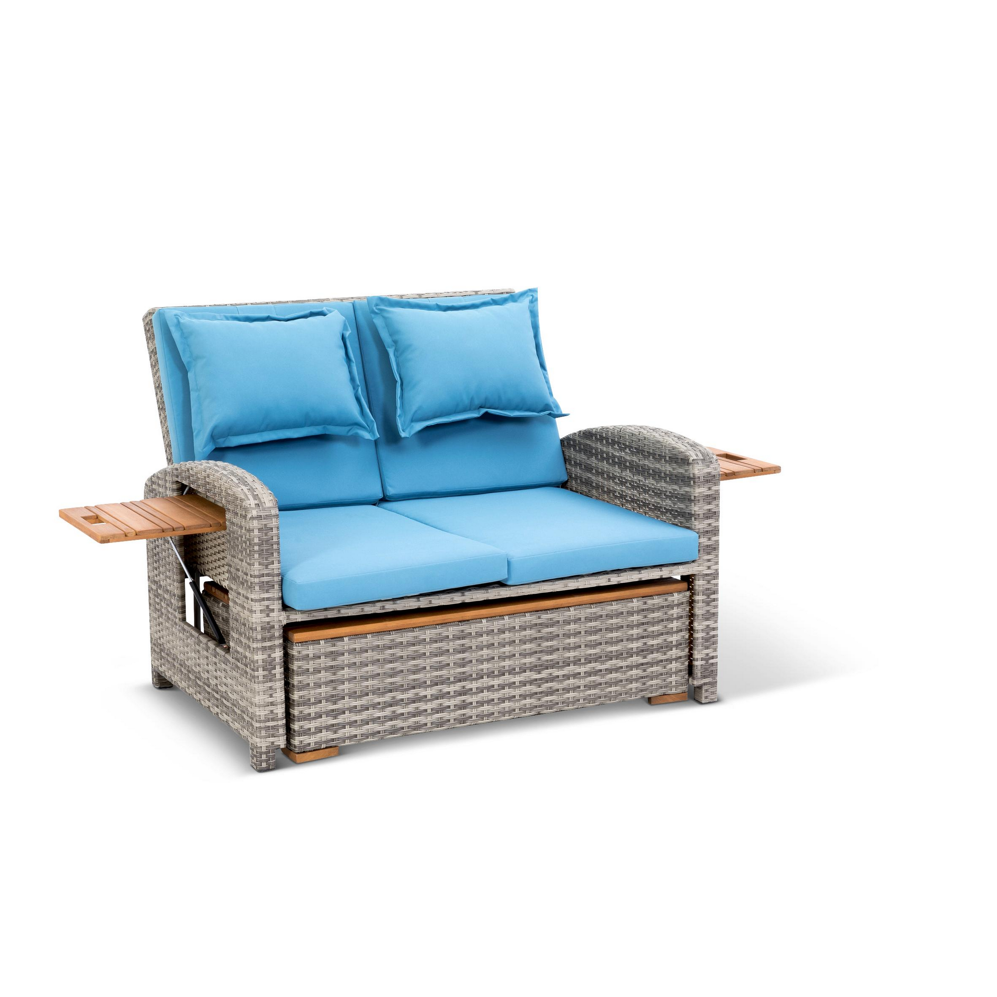 Multifunktions-Sofa 'Gesine' blau 117 x 93 cm + product picture