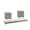 Loungemöbelset 'Tilda' Aluminium hellgrau 6-teilig