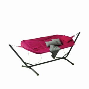 Hängematte 'Belisa' mit Gestell rot/anthrazit 305 x 105 x 104 cm