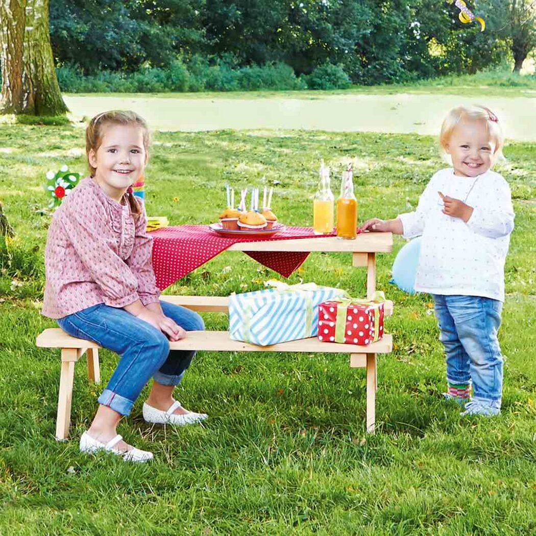 Gartenmöbelset für Kinder 'Nicki' Fichtenholz naturfarben