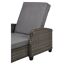 Rattanliege Delia mit grauem Polster