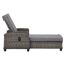 Rattanliege Delia mit grauem Polster
