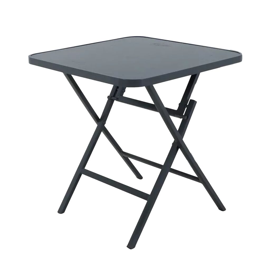 Gartentisch 'Susan' klappbar Aluminum/Glas 70 x 74 x 70 cm