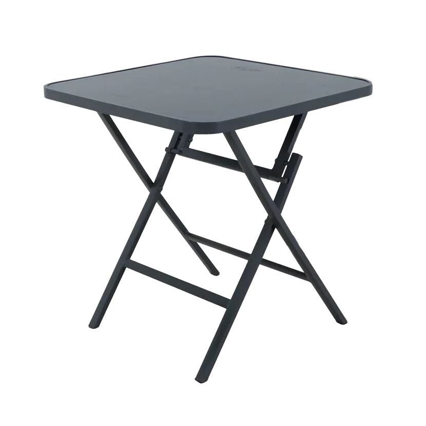 Gartentisch 'Susan' klappbar Aluminum/Glas 70 x 74 x 70 cm