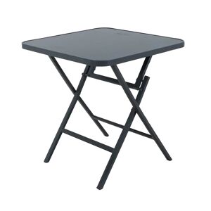 Gartentisch 'Susan' klappbar Aluminum/Glas 70 x 74 x 70 cm