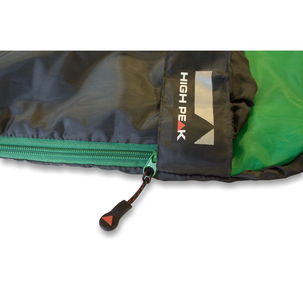 Nahaufnahme Reißverschluss Schlafsack High Peak