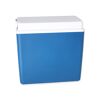 Blaue Kühlbox mit weißem Deckel