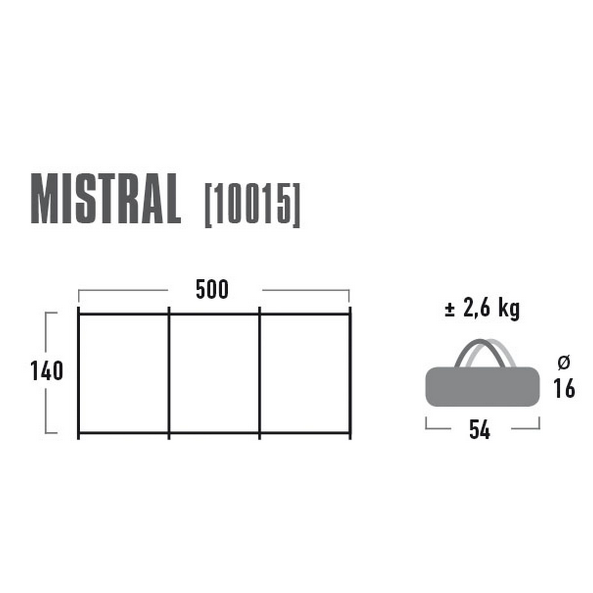 Wind- und Sichtschutz 'Mistral' 500 x 140 cm grau/blau + product picture