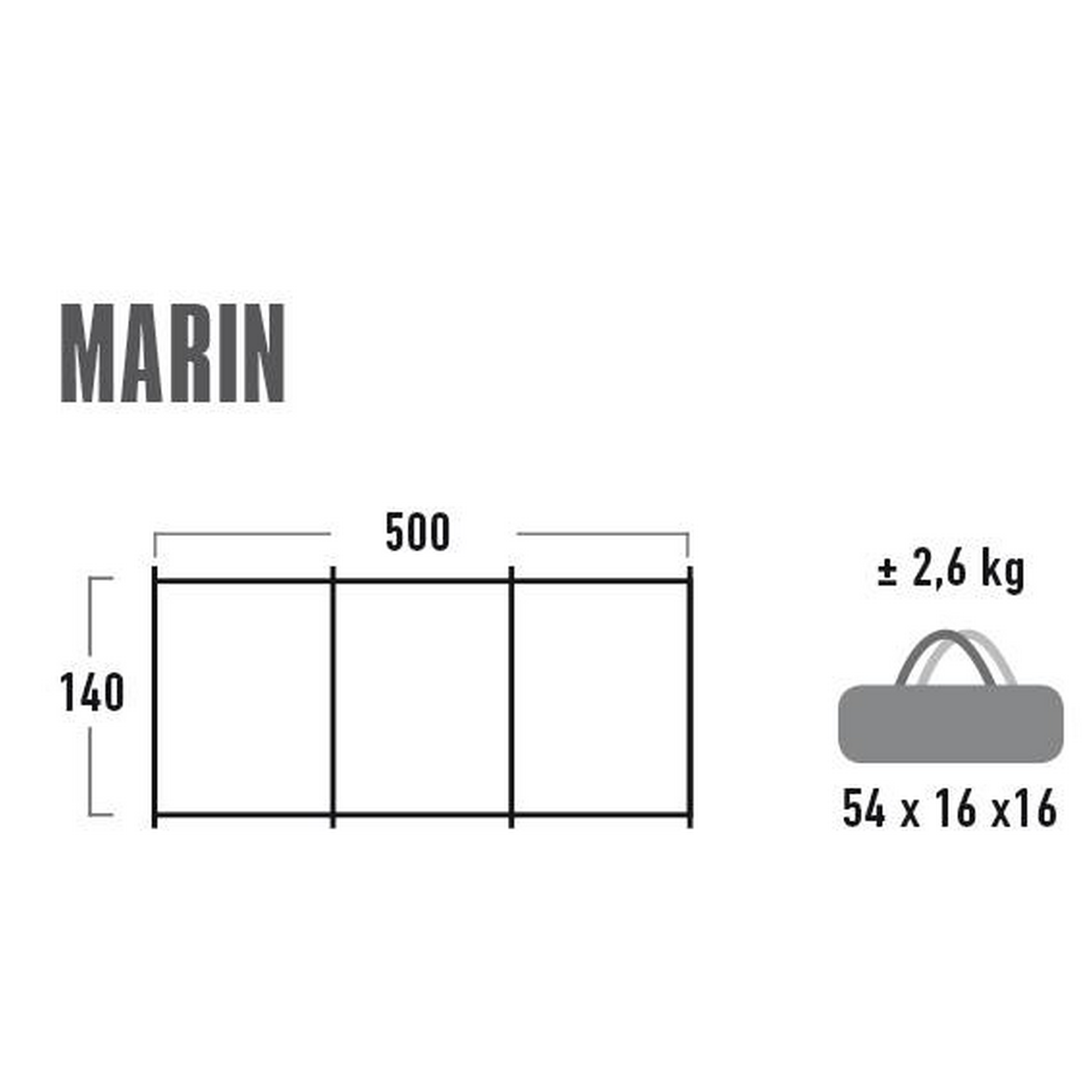 Wind- und Sichtschutz 'Marin' 500 x 140 cm grau/camouflage + product picture