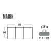 Windschutz Marin, Maße und Packmaß