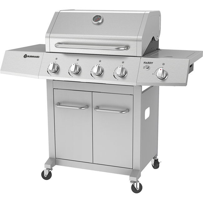 Bild von Gasgrill 'Hardy' silbern 132 x 119 x 62 cm