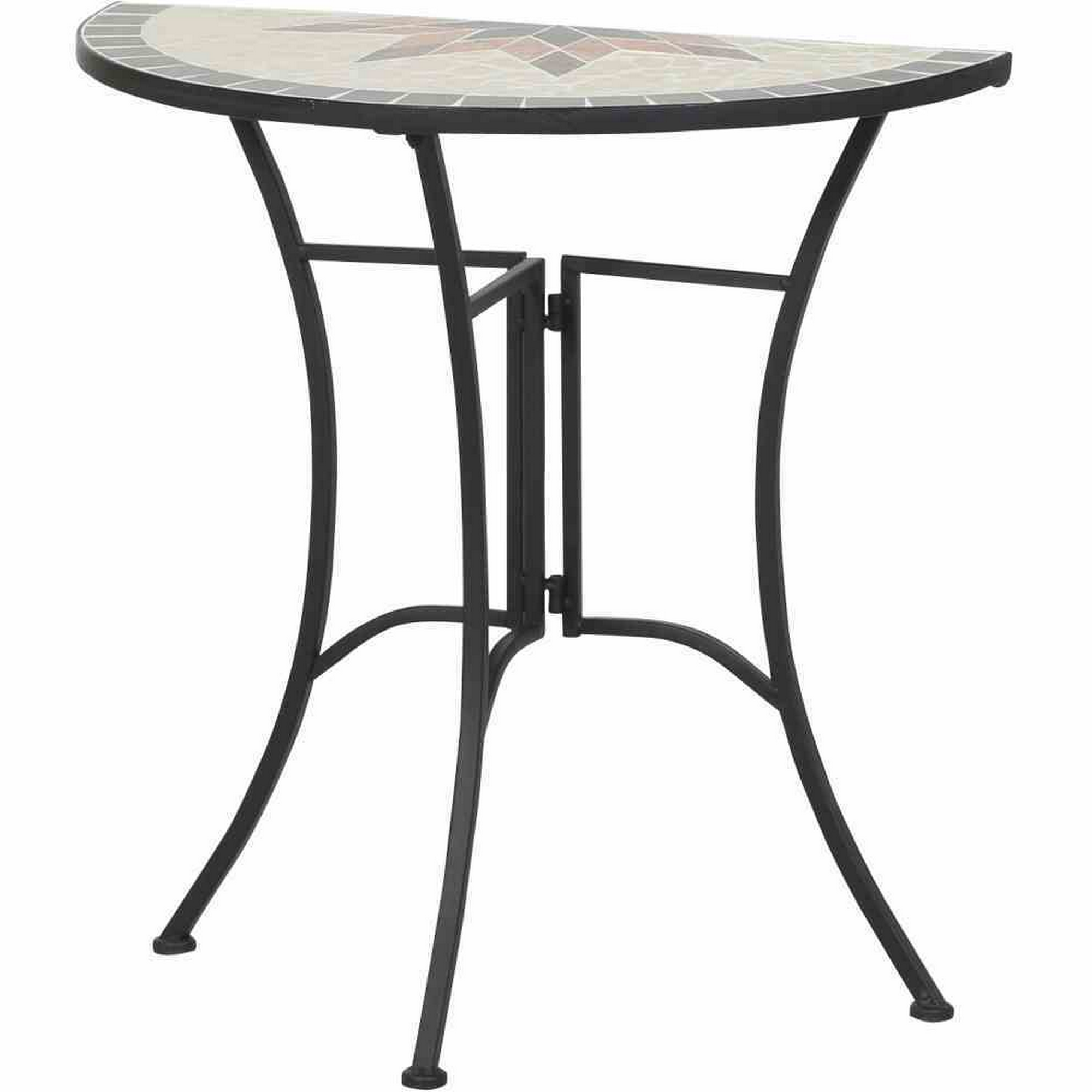 Gartentisch 'Stella' klappbar Stahl/Keramik 70 x 71 x 35,5 cm